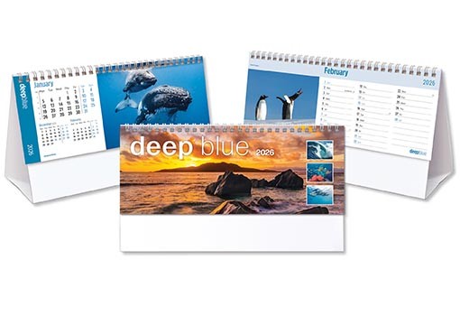 Deep Blue Desk Calendar