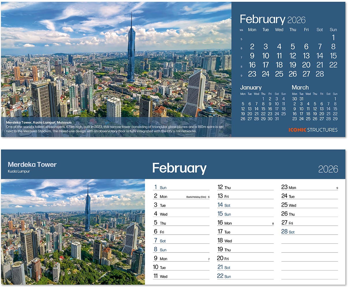 Iconic Structures Desk Calendar