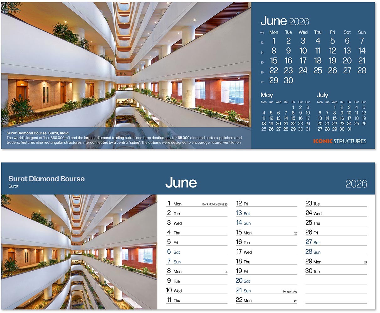 Iconic Structures Desk Calendar