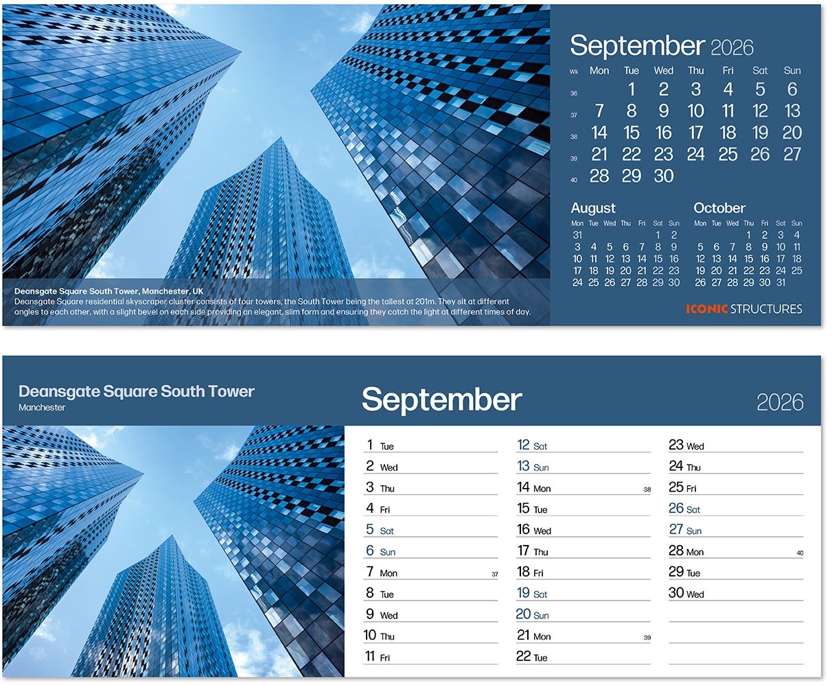 Iconic Structures Desk Calendar