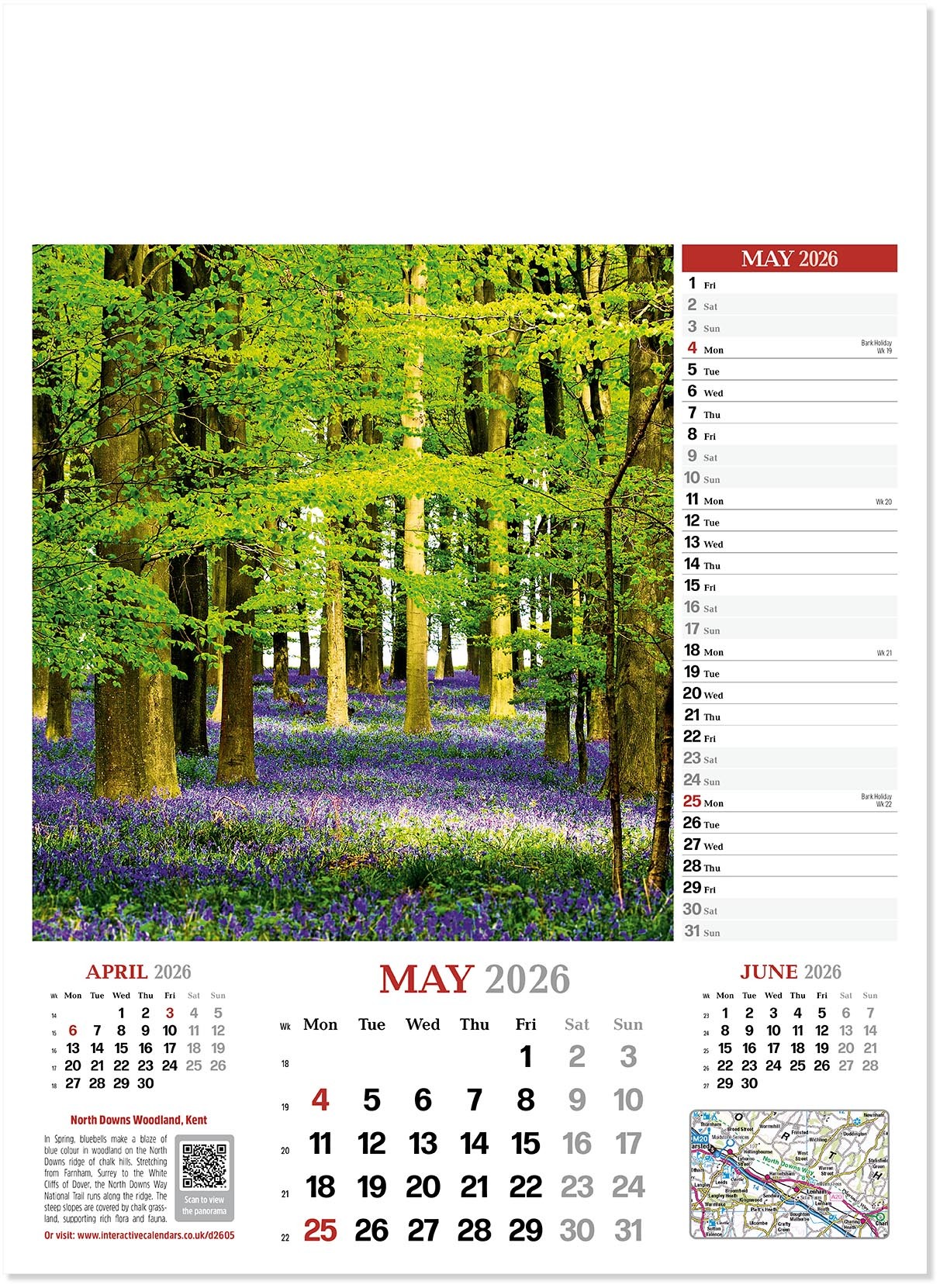 Discover Britain Wall Calendar