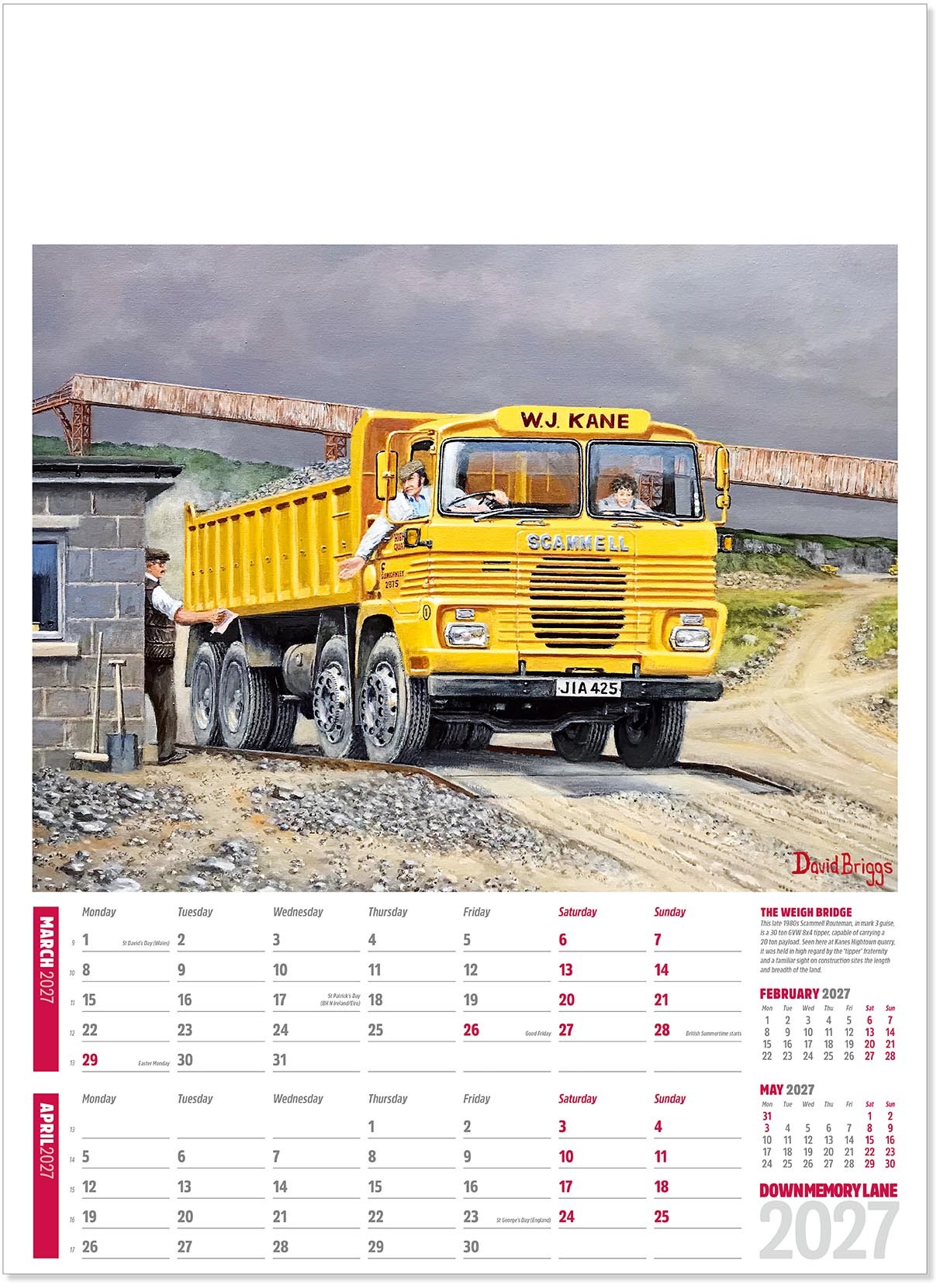 Down Memory Lane Calendar