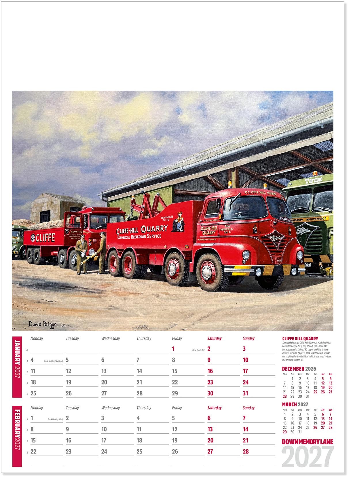 Down Memory Lane Calendar