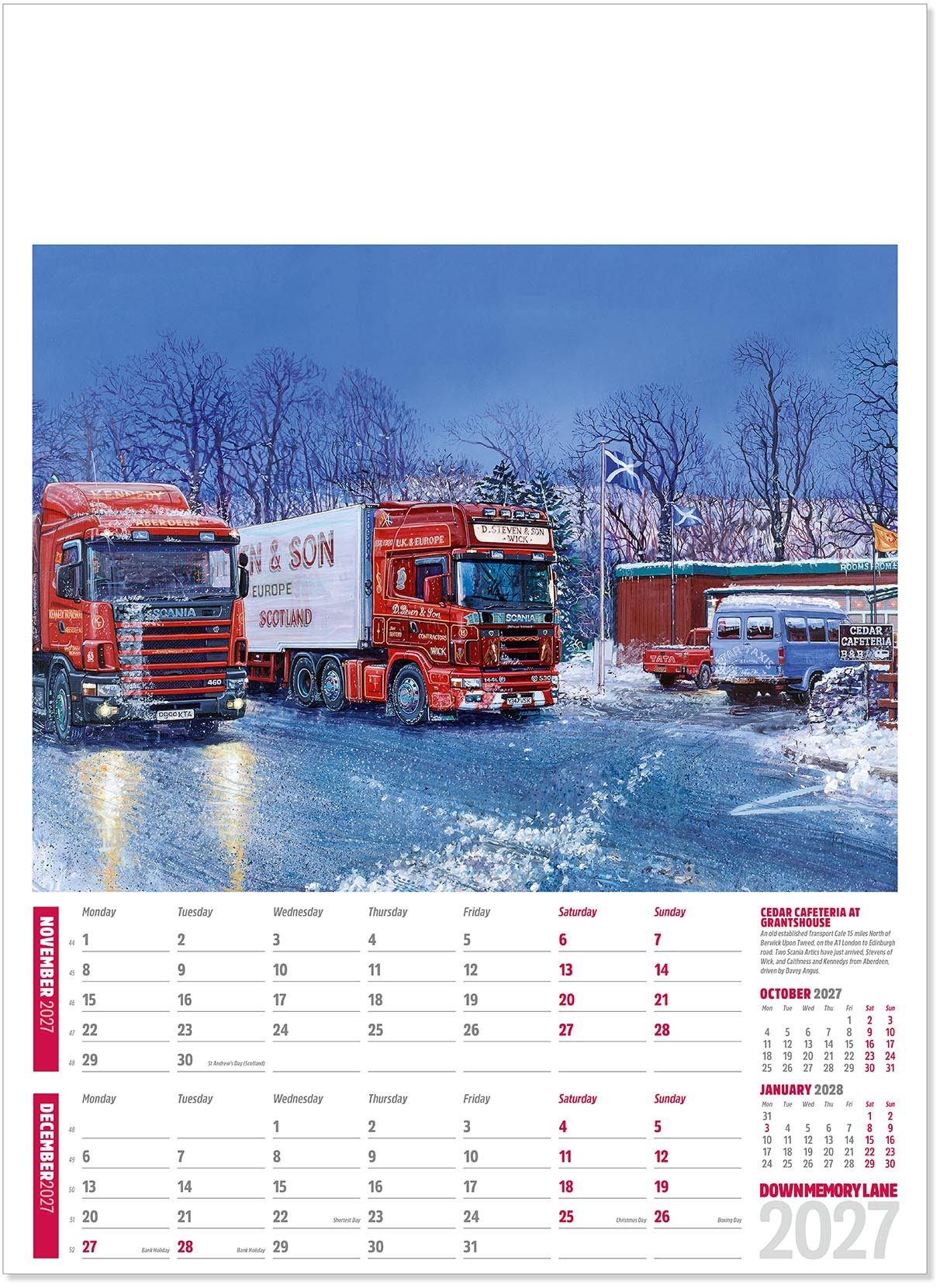 Down Memory Lane Calendar