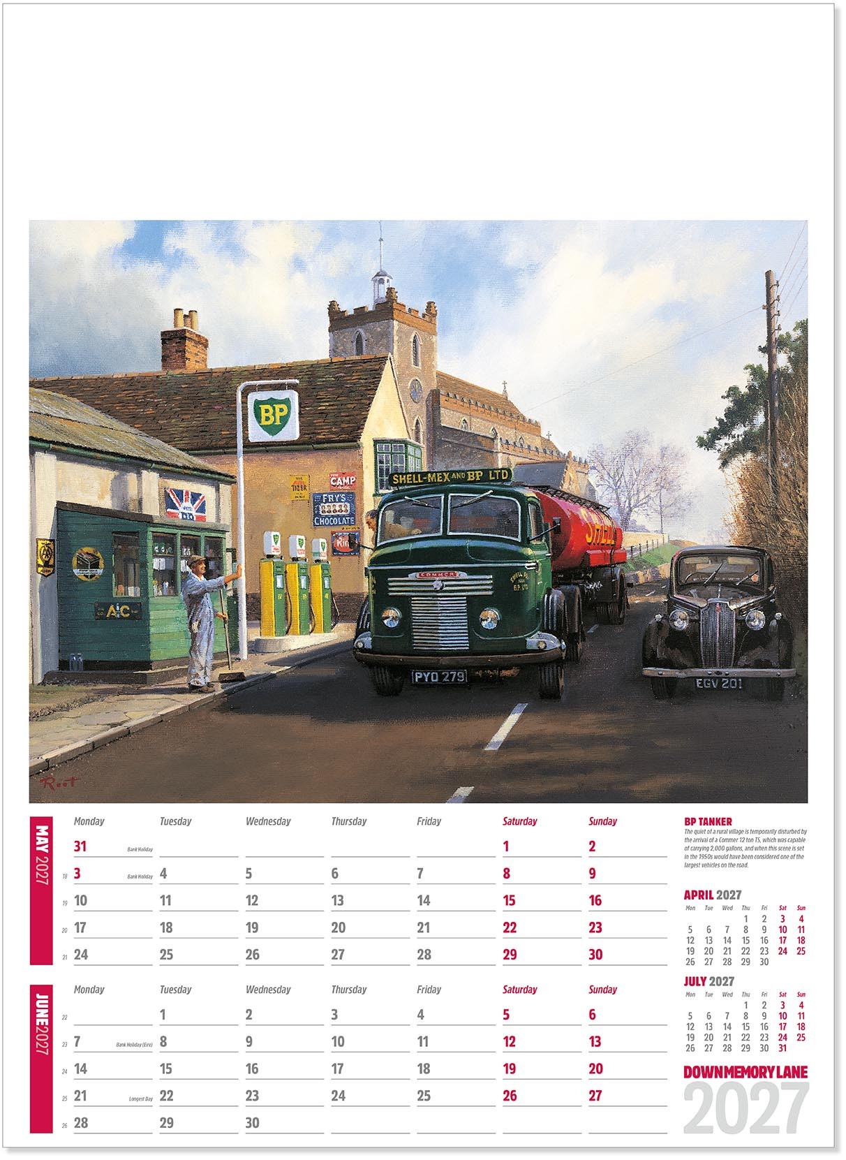 Down Memory Lane Calendar