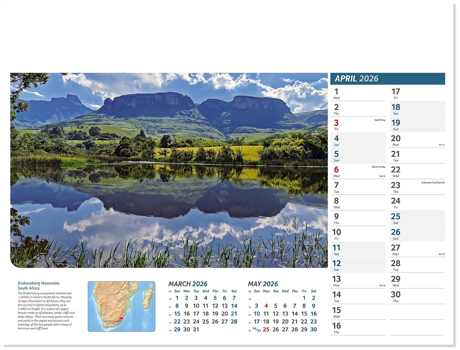 Destinations Wall Calendar