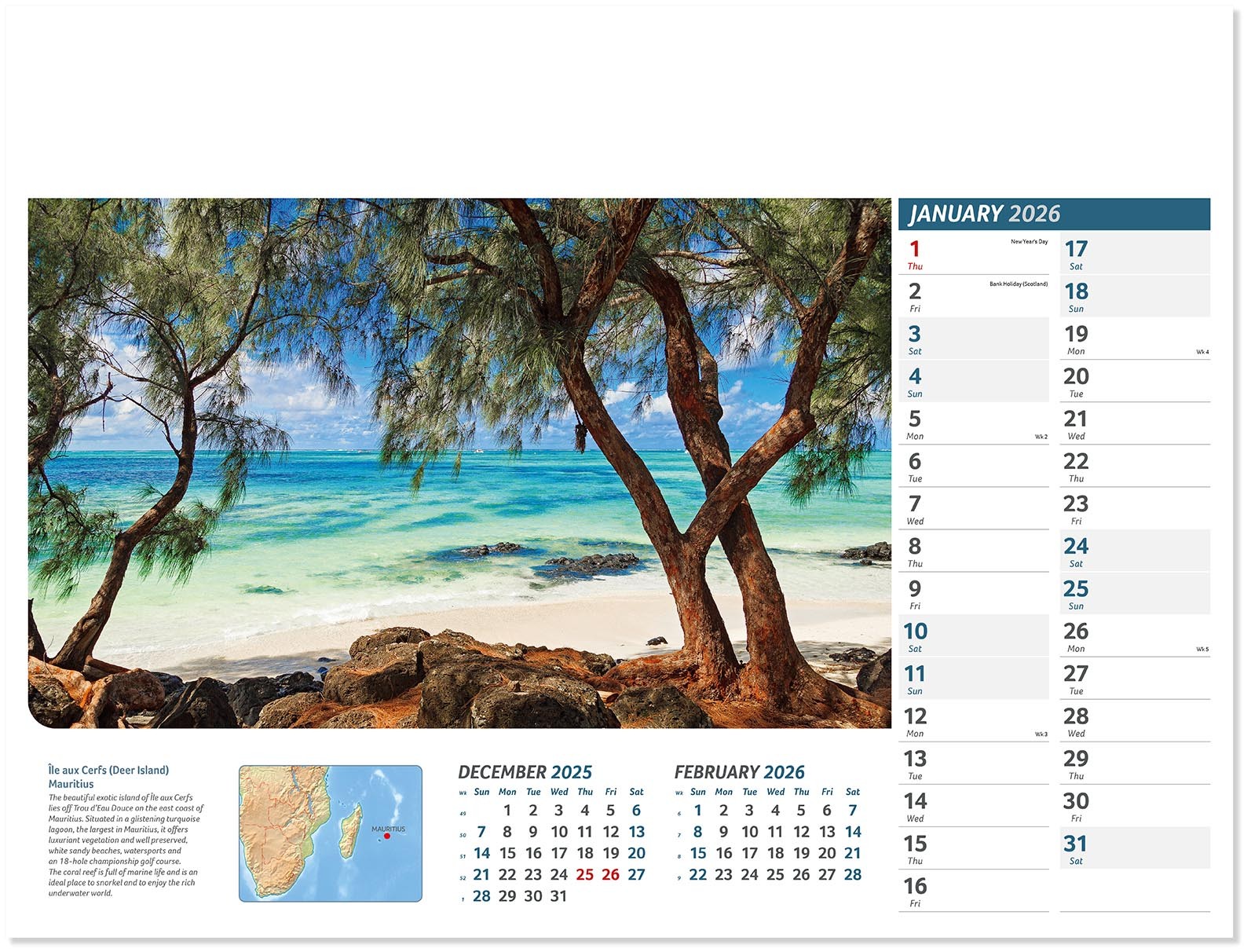 Destinations Wall Calendar