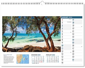 Destinations Wall Calendar