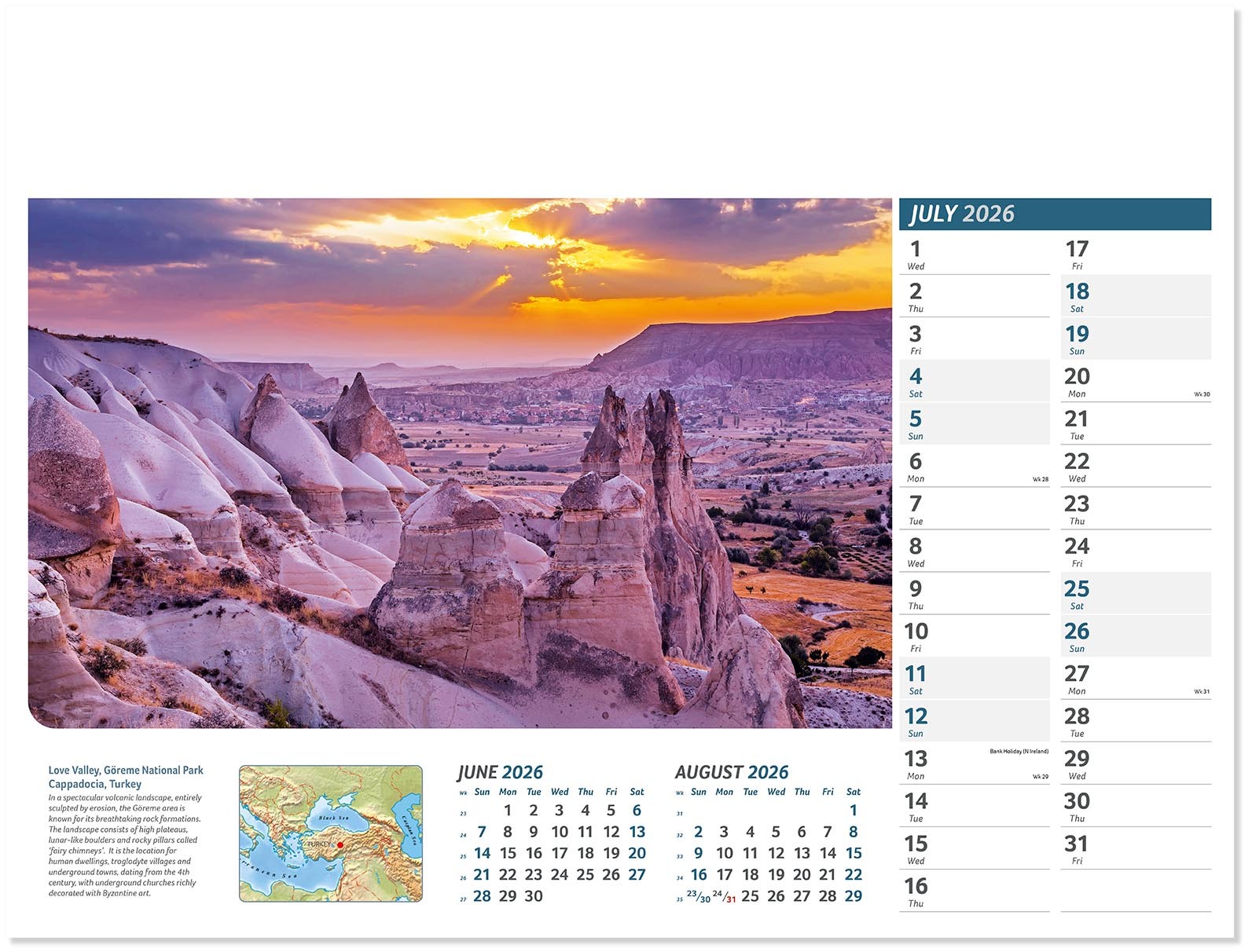 Destinations Wall Calendar