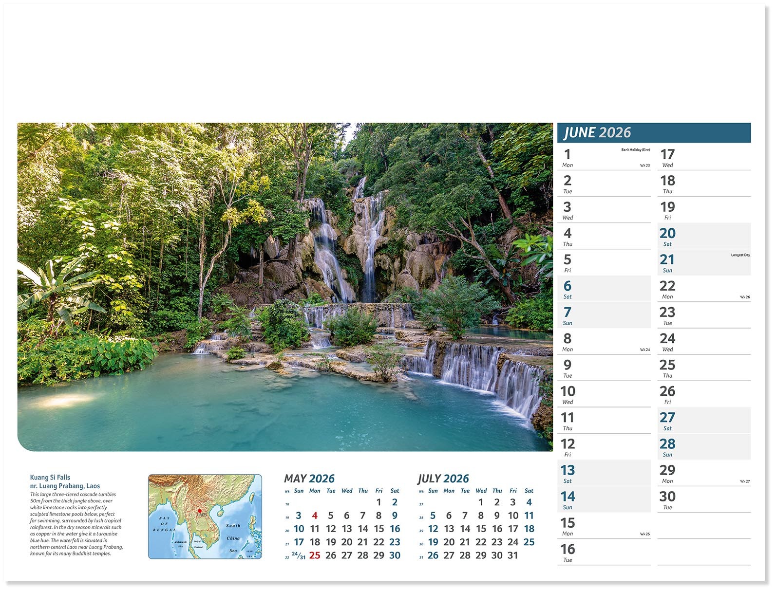 Destinations Wall Calendar