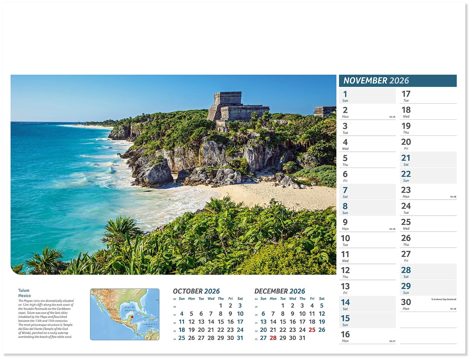 Destinations Wall Calendar