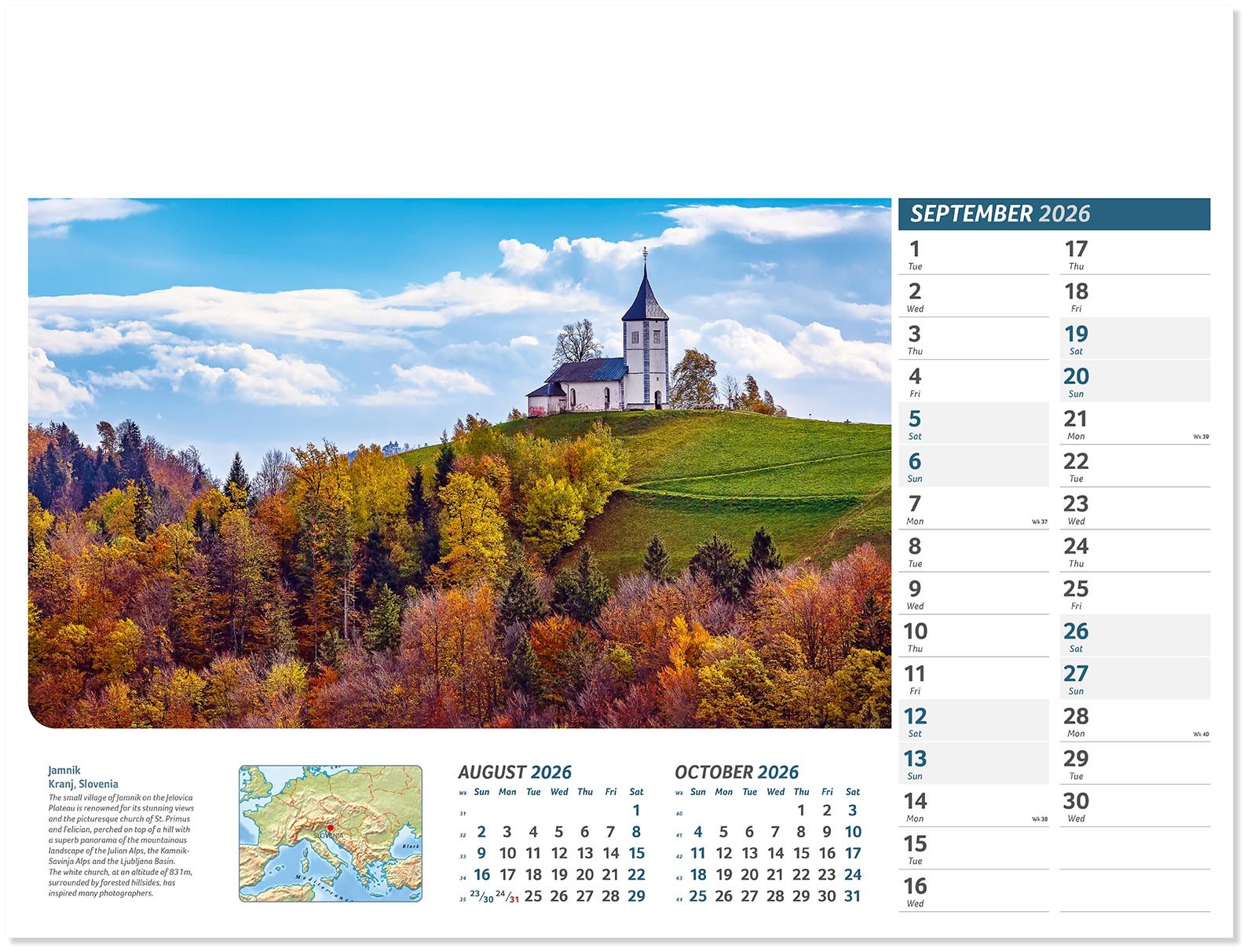 Destinations Wall Calendar